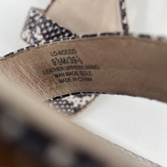 LOUISE et Cie Rocco Espadrilles Wedge Sandals Black Snake High Heel Black 9.5 - Picture 9 of 10